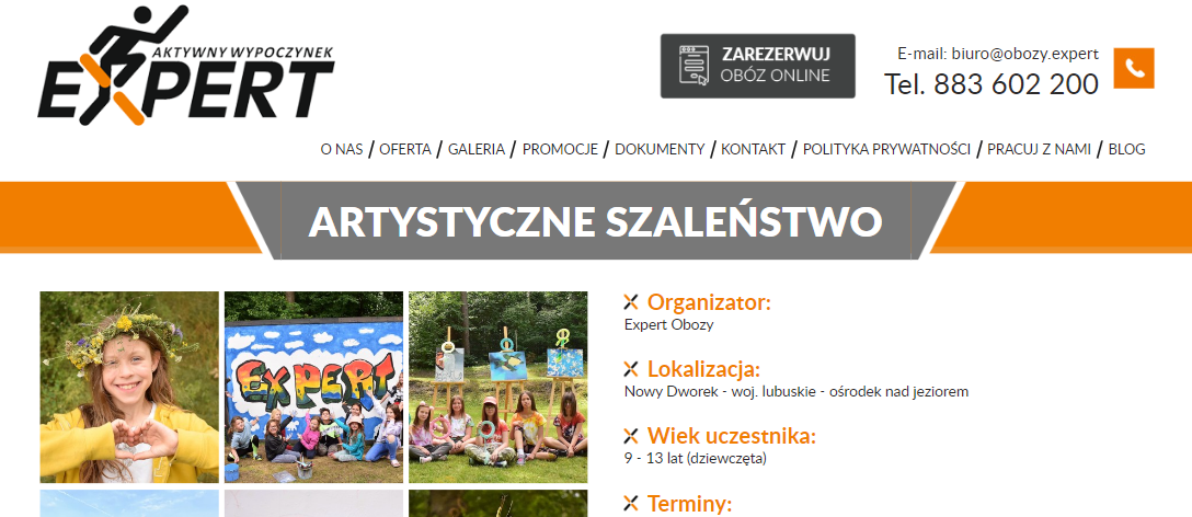 Obozy artystyczne dla dzieci i młodzieży - sposób na kreatywne wakacje